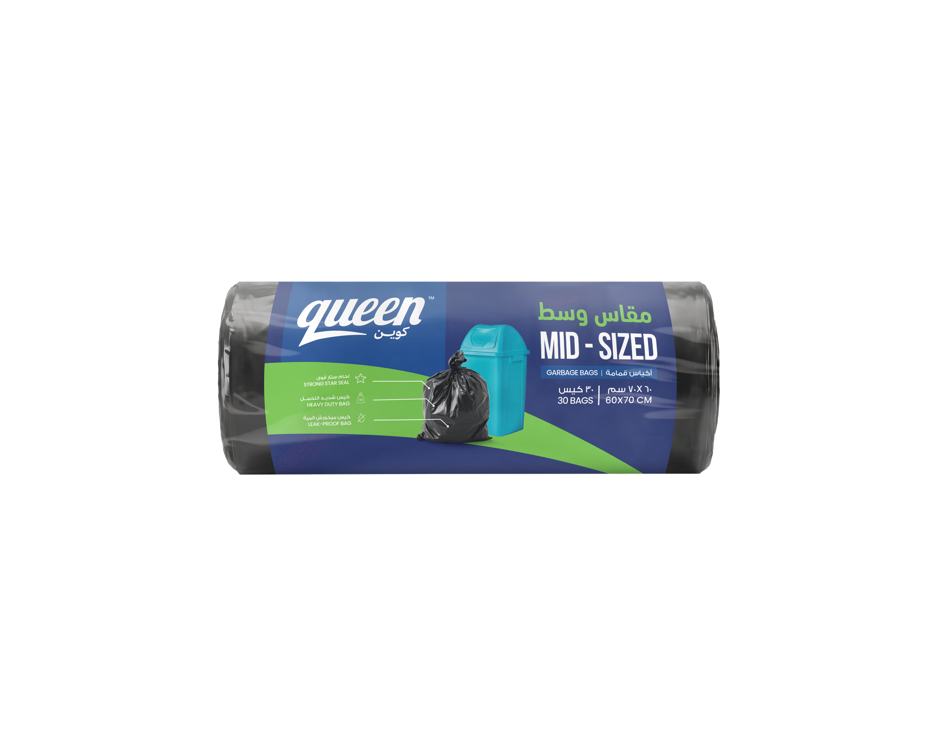 Queen Garbage Bags Mega Mini-30 Bags Roll