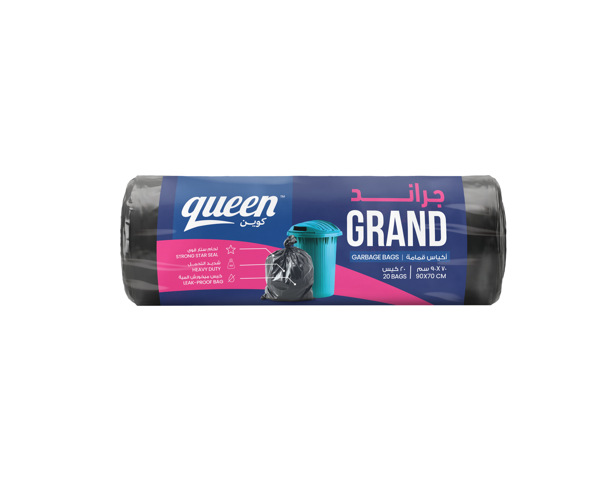 Queen Garbage Bags Mega Mini-Black