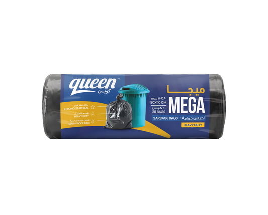 Queen Mega Garbage Bags Roll - Black