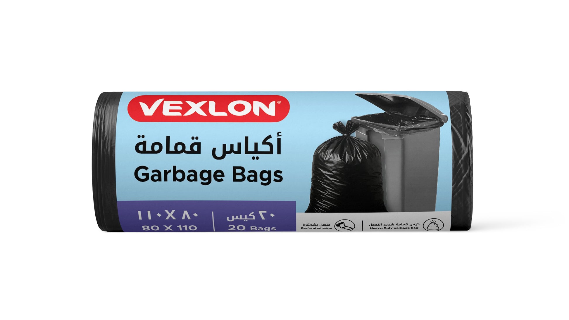 Vexlon Garbage Bags Roll - 80x110cm 20 Bags